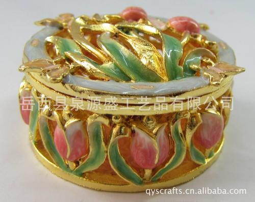 金屬桃紅蘭花鋅合金圓形首飾盒 工廠直銷與批發(fā)訂單指南